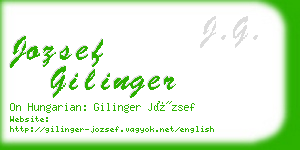 jozsef gilinger business card
